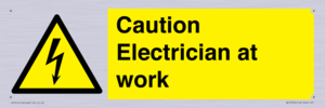Caution Electrician at work